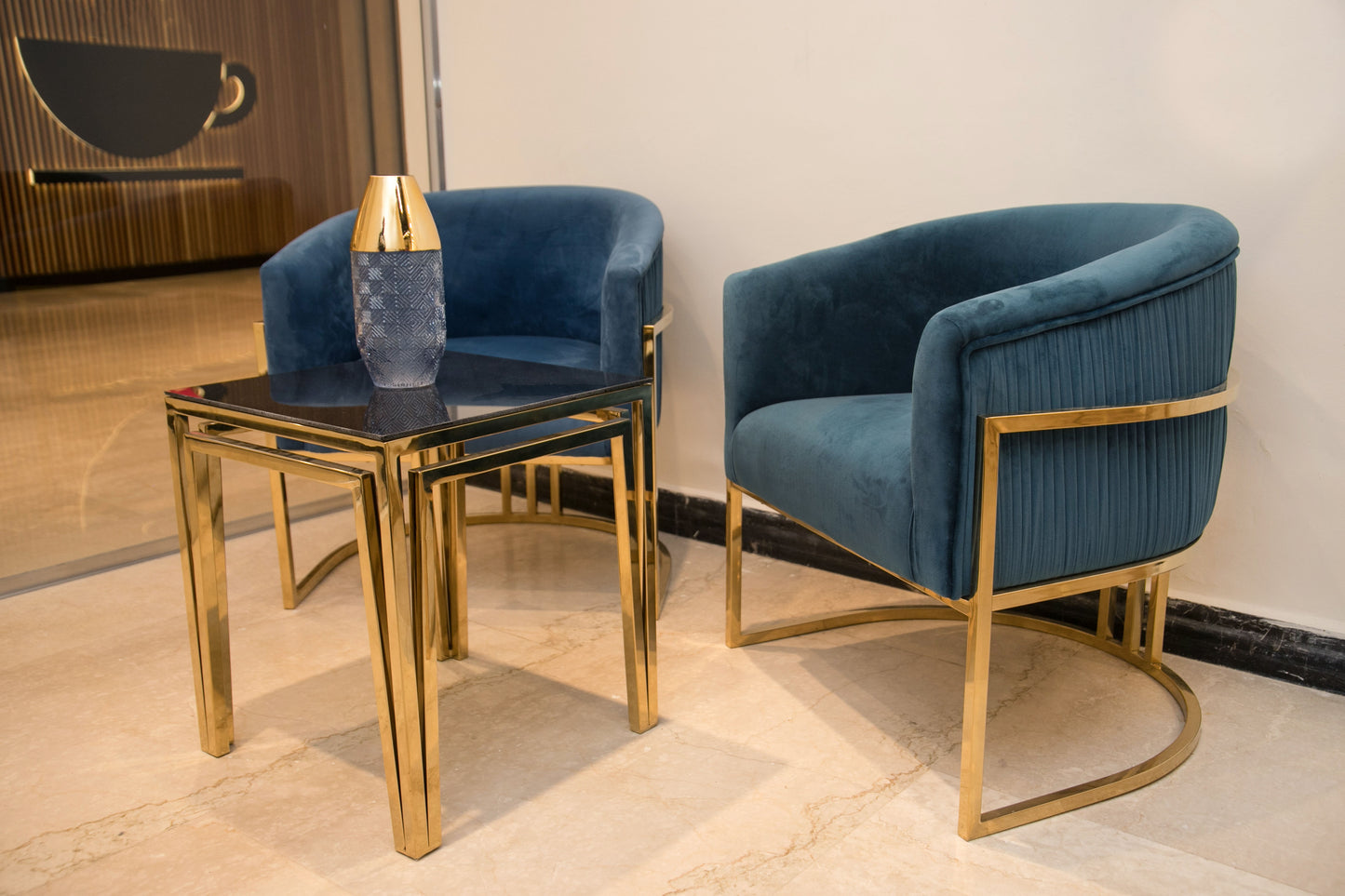 Golden Stainless Steel Chair